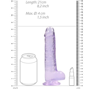 RealRock - Realistyczne dildo z jądrami 21 cm